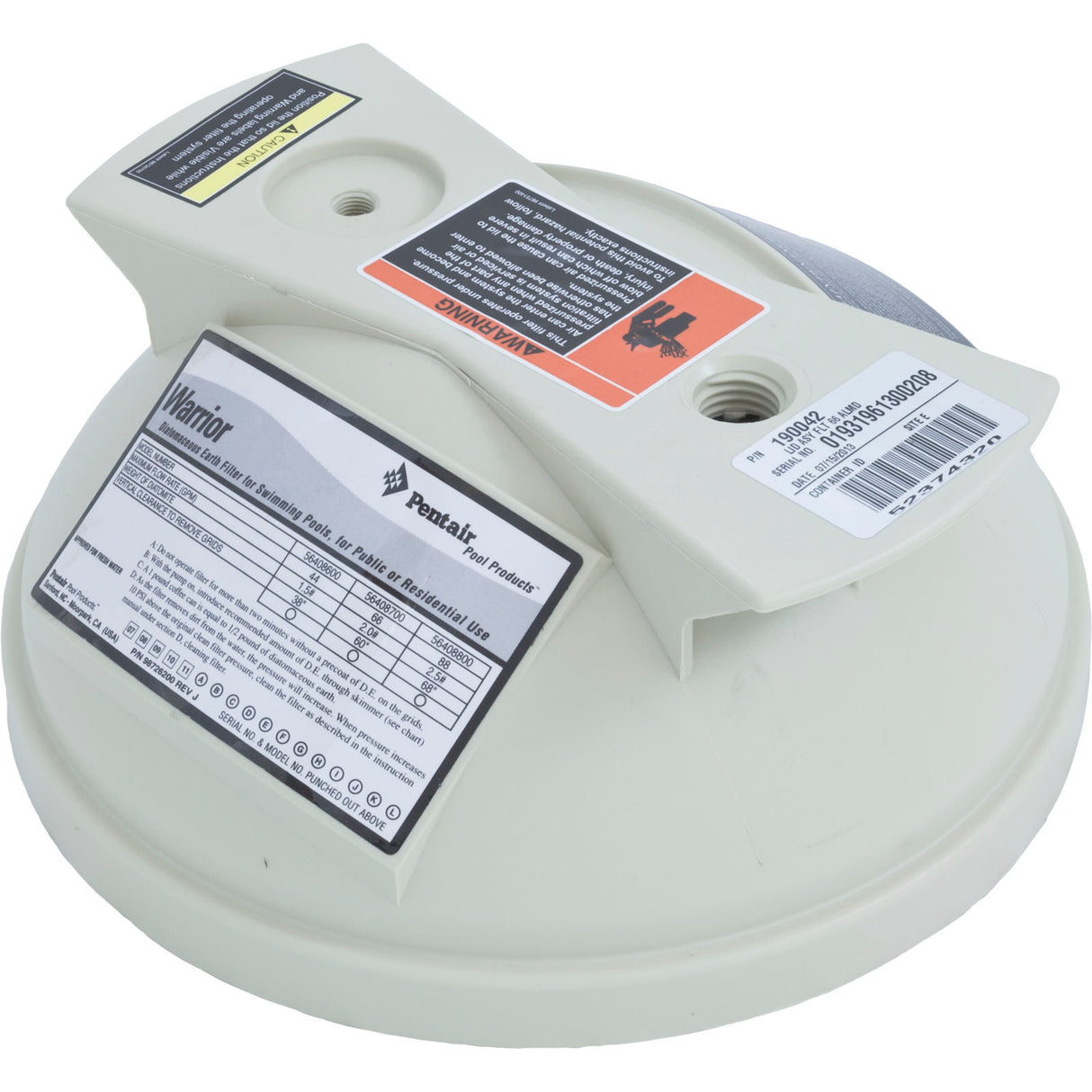 Tank Lid, Pentair American Products Warrior 66, Almond : 190042 - American Products/Pentair - 788379672829 - PartsForSpas.com