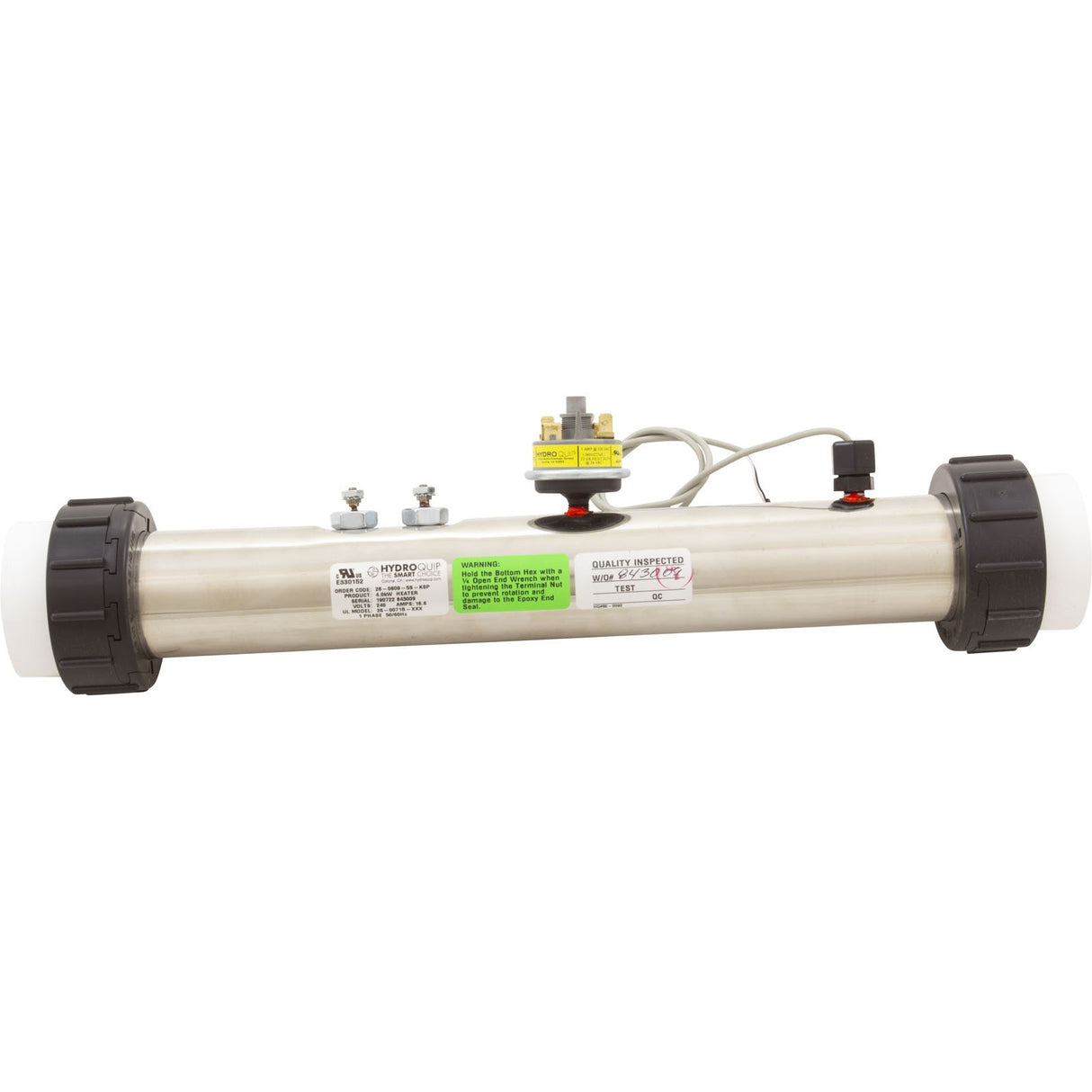Heater, FloThru, BWG Value/LE, 2" x 15", 4.0kW, w/PS, Generic : 26-0809-5S-KSP