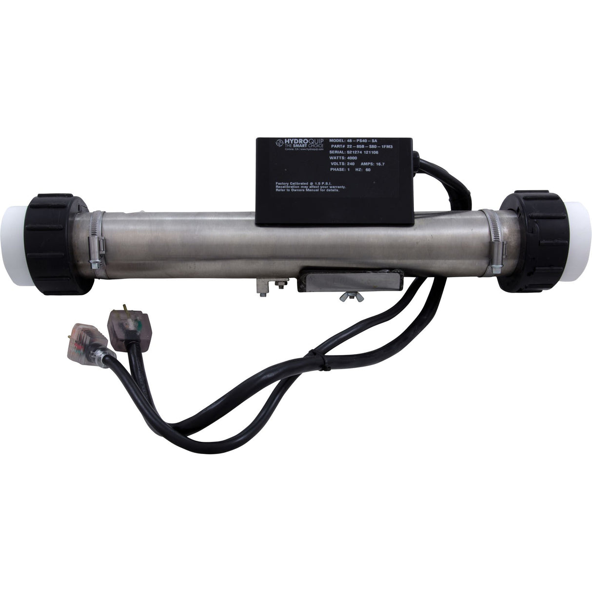 Heater, FloThru, HQ PS Air, 230v, 4.0kW, w/Short Cord, Slide : 48-PS40-SA
