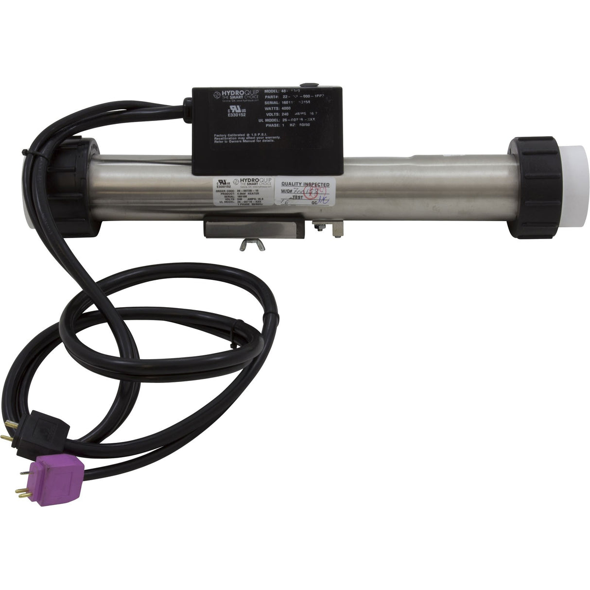 Heater, FloThru, HQ PS Elec, 230v, 4.0kW, w/Long Cord, Slide : 48-PS40