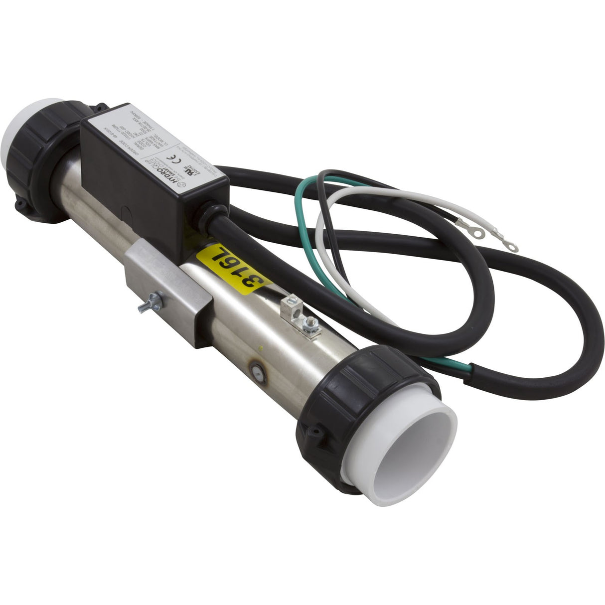 Heater, FloThru, Artic Spas Repl, 12"x2", 230v, 5.5kW, w/Cord, Gen : 48-9120-7P-K