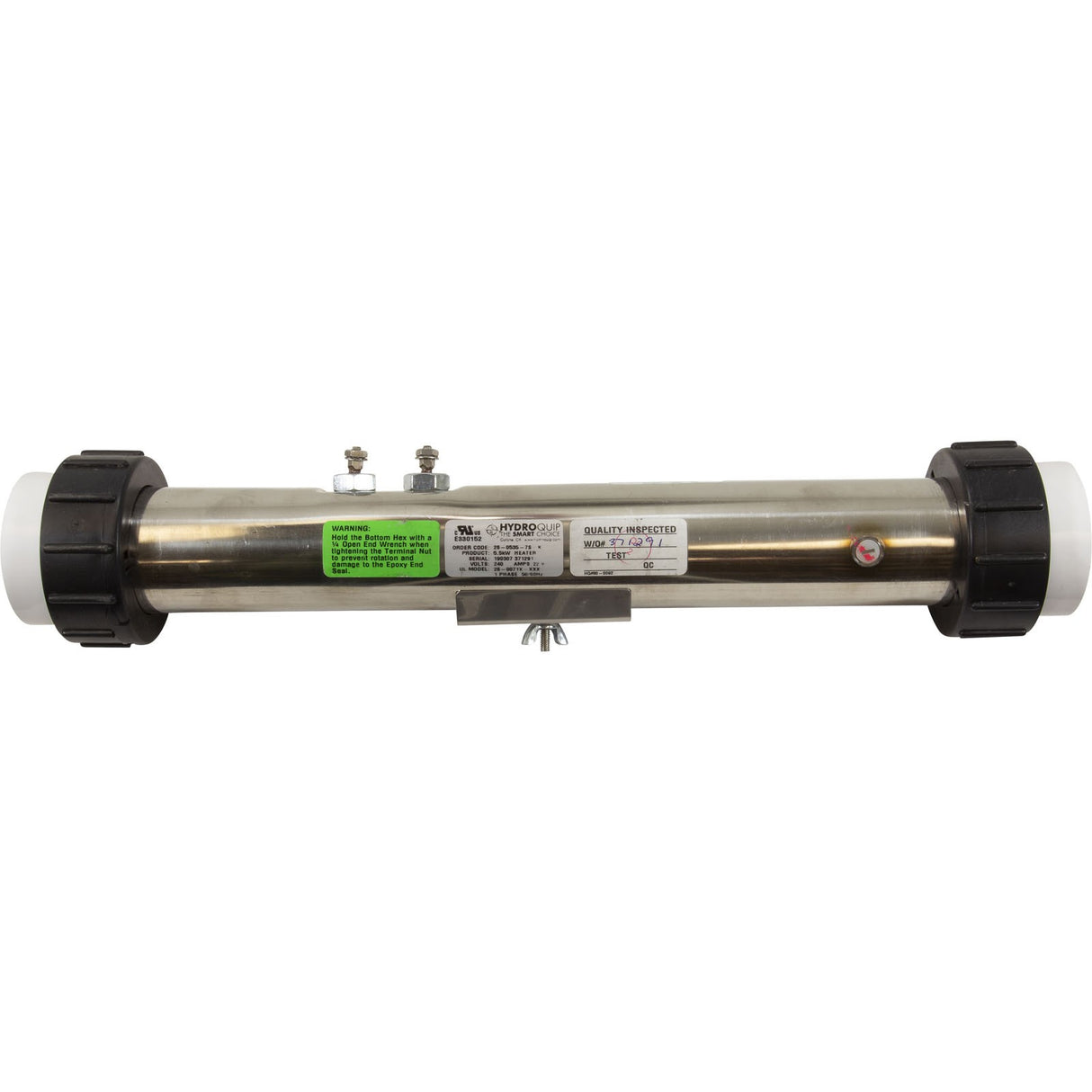Heater, FloThru, BWG, 15" x 2", 230v, 5.5kW, w/Tailpieces, Gen : 26-0535-7S-K