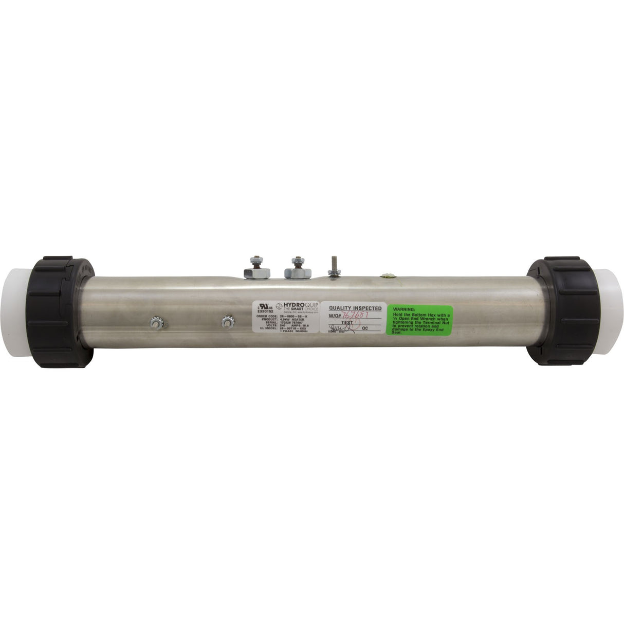 Heater, FloThru, Gecko SClass Repl, 15"x2-1/4", 230v, 4.0kW, Gen2 : 26-0800-5S-K