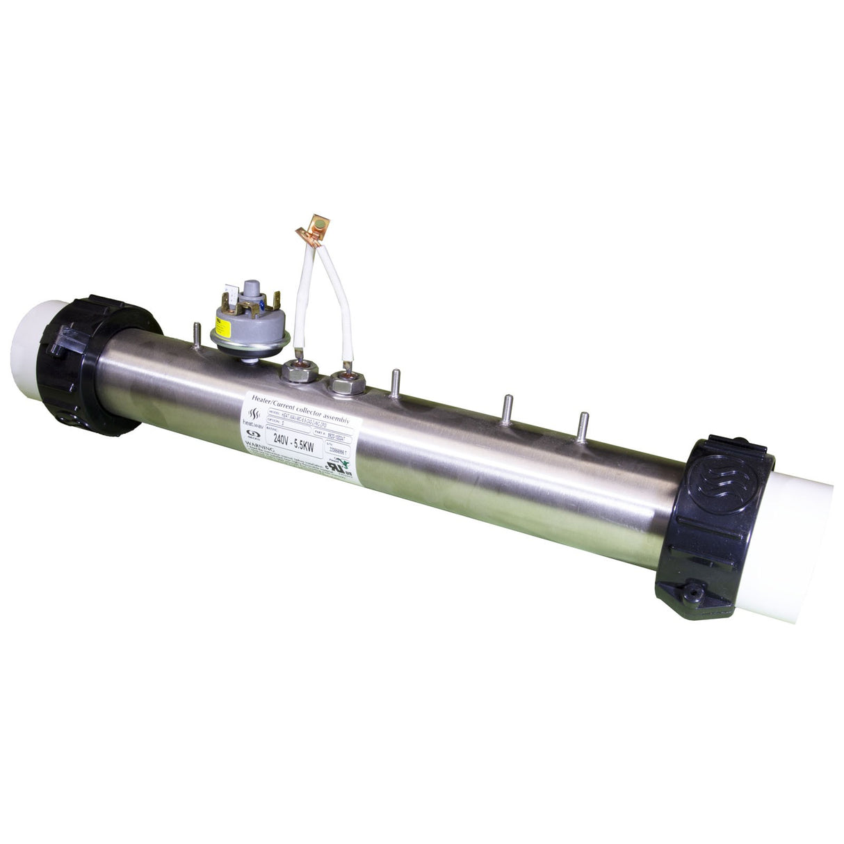 Heater, FloThru, Gecko M-Class, 5.5kW, 15"x2", 230v, w/ PS, OEM : 9920-100347