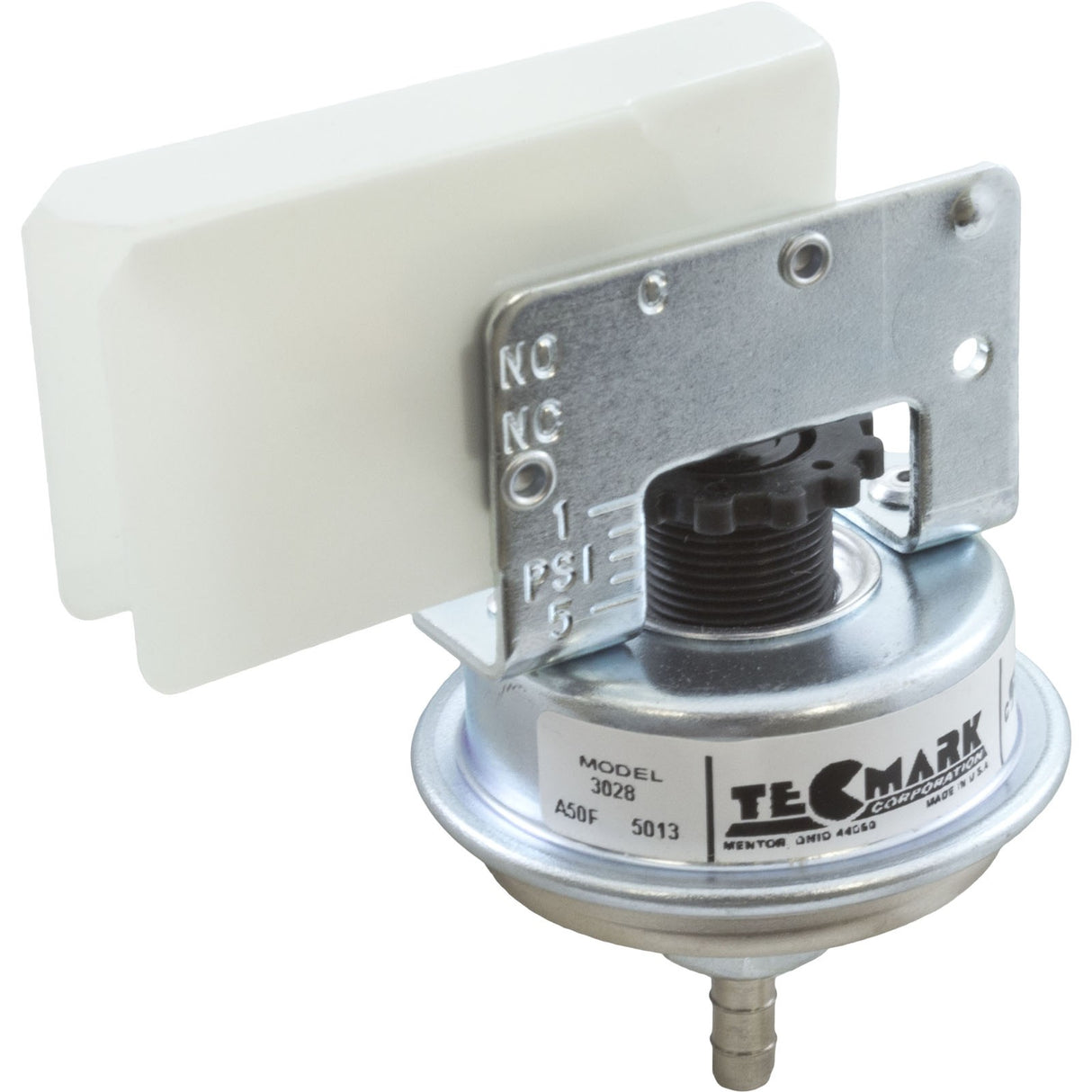 Pressure Switch 3028, 25A, Tecmark, 1/8" Barb, SPNO : 3028