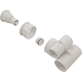 Jet Body Assy, WW Poly Strm Gunite, a1-1/2"s, w2"s, Tee, Wht, Thd : 229-1110