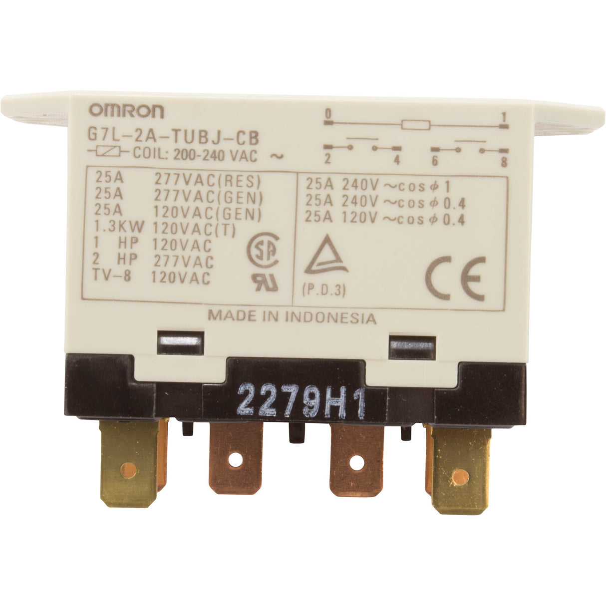 Double Pole Single Throw Relay With 240V Coil : 143T135