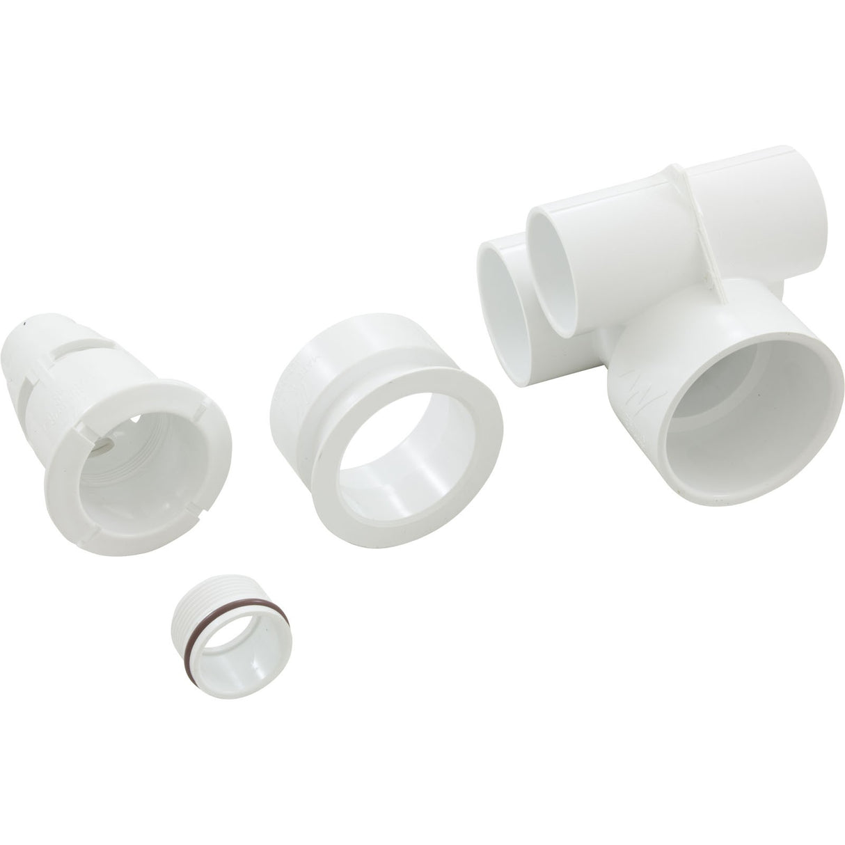 Jet Body, WW Poly Gunite, a1-1/2"s, w2"s, Tee, White : 210-3700