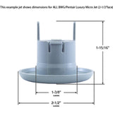 Jet Intl, BWG Luxury Micro, 2-1/2"fd, Dir, Txt Scal, Slvr : 941881