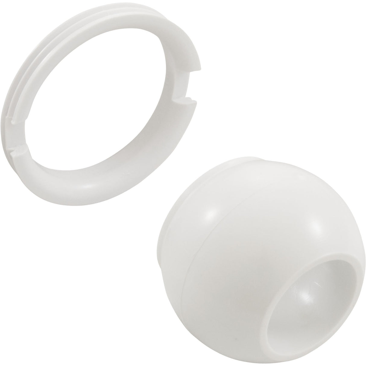 Eyeball, BWG Hydro Jet, w/ Retainer Ring White : 10-3808WHT