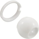 Eyeball, BWG Hydro Jet, w/ Retainer Ring White : 10-3808WHT