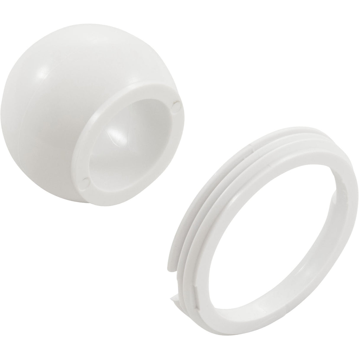 Eyeball, BWG Hydro Jet, w/ Retainer Ring White : 10-3808WHT
