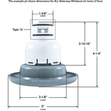 Jet Intl, WW Whirlpool, 5"fd, Dir, Smth, SS/Gry, Non-Adjustable : 212-2037S