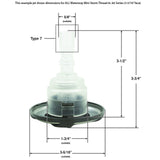 Jet Intl, WW MiniStrm Glo, Swrl, 3-3/16"fd, Roto, DkGry/LtGry, Thd : 230-0328SMDSG-TT