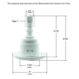 Jet Intl, WW Mini Storm, 3"fd, Dir, Textured Scal, Blk, Thd : 229-7921