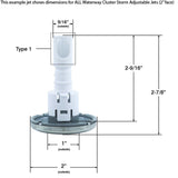 Jet Intl, WW Cluster Storm, 2"fd, Dir, Text Scal, Sterling Slvr : 212-1549-STS