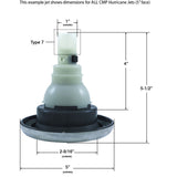 Jet Intl, CMP Hurricane, 5"fd, Twin Spin, Smth, SS/Graph Gry : 23552-042-000