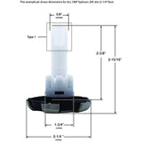 Jet Intl, CMP Typhoon 200, 2-1/4"fd, Mass, Crown, SS/Graph Gry : 23426-042-700