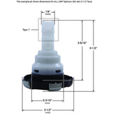 Jet Intl, CMP Typhoon 400, 3-3/8"fd, Dir, Crown, SS/Graph Gray : 23446-012-700