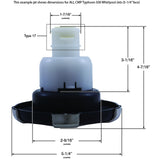 Jet Intl, CMP Typhoon 500, 5-1/4"fd, Dir, Crown, SS/Graph Gry : 23853-412-750