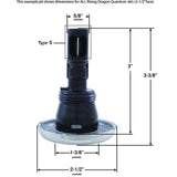 Jet Intl, RD Quantum, 2-1/2"fd, Dir, Smth, SS/Gry, Thd : RD203-2317S