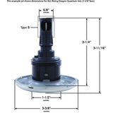 Jet Intl, RD Quantum, 3-3/8"fd, Twin Roto, Smth, SS/Gry, Thd : RD203-3427S