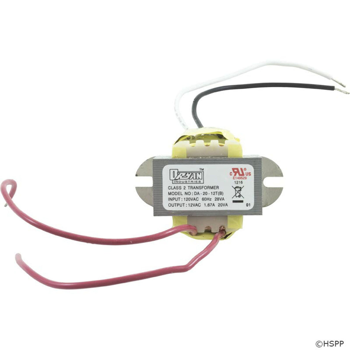 Transformer, 115v, 12v, 12w, Generic : 37-0002