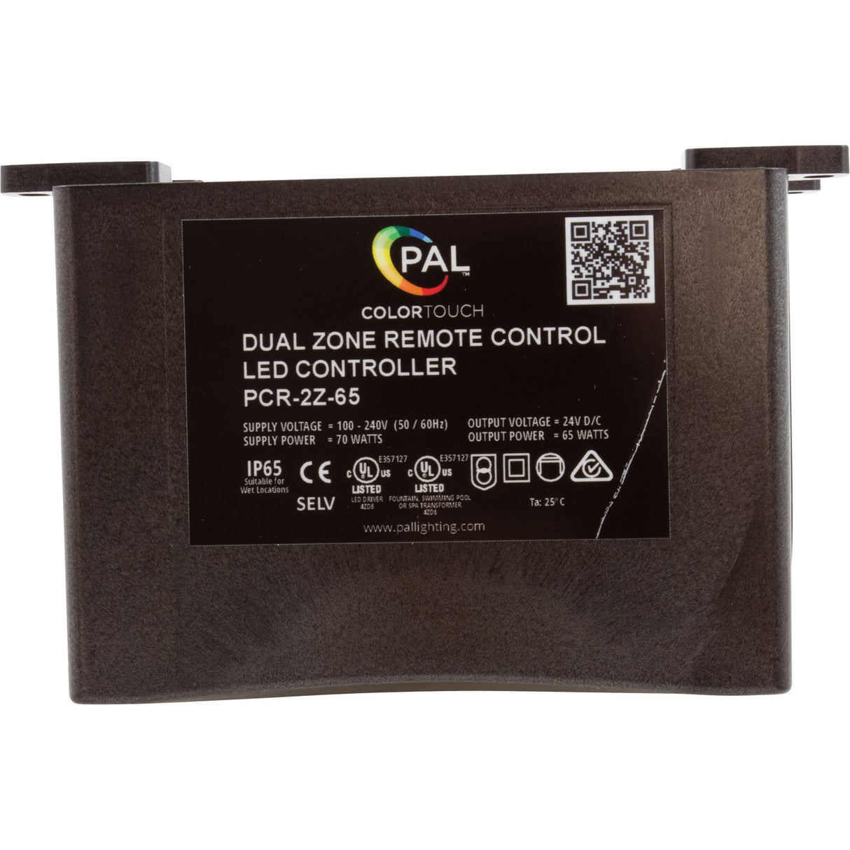 PAL 65W Multi Color Dual Zone Rem Ctrl Transformer 24VDC : 64-PCR-2Z-65