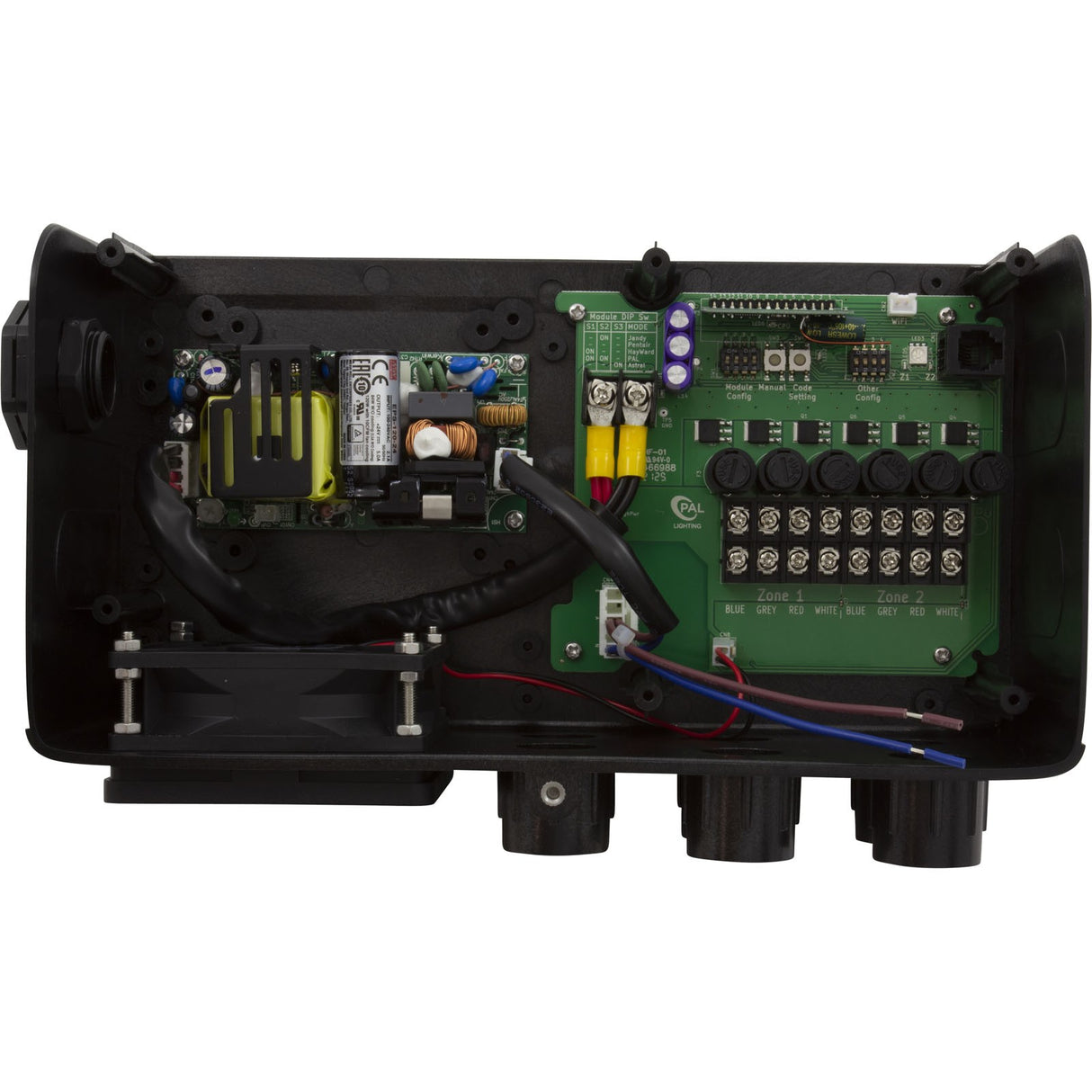 PAL 120W Multi Color Dual Zone Rem Ctrl Transformer 24VDC : 64-PCR-3D-120