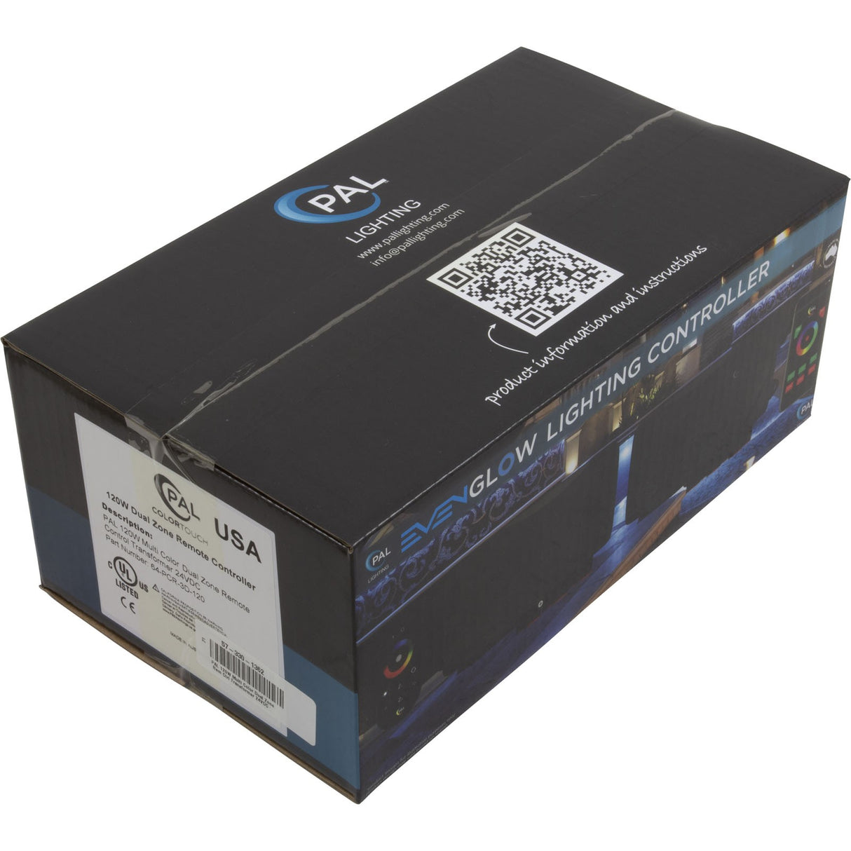 PAL 120W Multi Color Dual Zone Rem Ctrl Transformer 24VDC : 64-PCR-3D-120