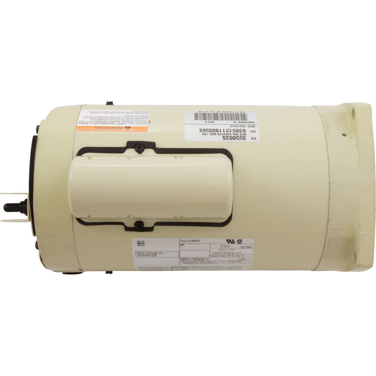 Motor, Pentair SF, 0.75hp, 230v, 2Spd, 56Y SQFL, Full, w/Switch : 355003S