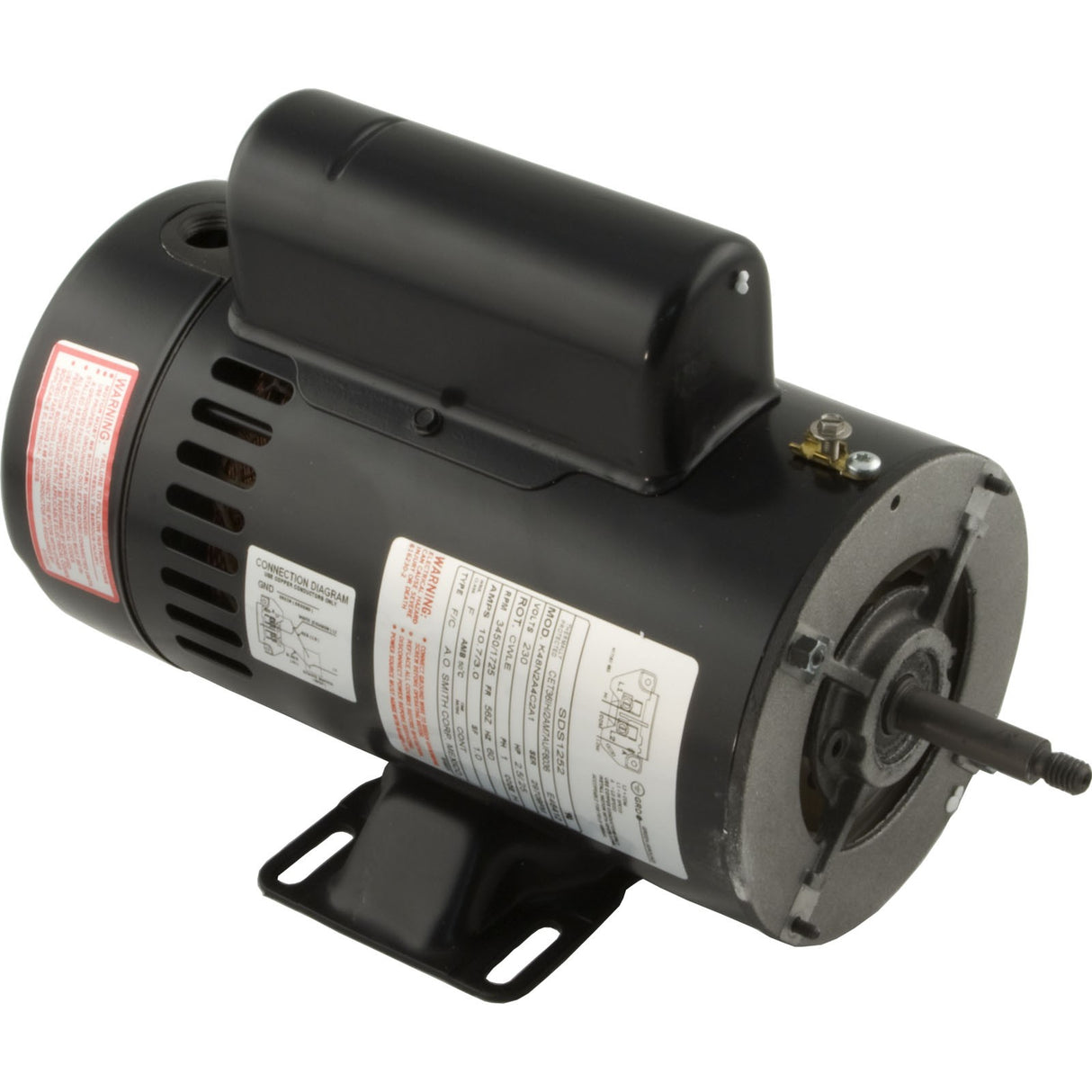 Motor, Century, 2.5 Horsepower, 230v, 2 Speed, 48 Frame : SDS1252