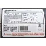 Motor, Century, 5.0 Horsepower, 230v, 2 Speed, 56 Y Frame : B236