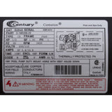 Motor, Century, 0.5hp, 115v/230v, 1-Spd, 56Yfr, SQFL : B2846