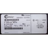 Motor, Century, 208v-230v, Var-Spd, 48fr, SQFL, V-Green : ECM16SQU