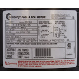 Motor, Century, 1.5hp, 230v, 2-Spd, 56Jfr, C-Face Thd : B2977