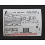 Motor, Century, 5.0hp, 208-230v/460v, SQFL, 56Y Frame, 3 Ph, Thd : H995