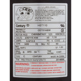 Motor, Century Cent PRO, 1.0hp, 1Spd, 115/230v, CFace, 56Jfr, Thd : HST110