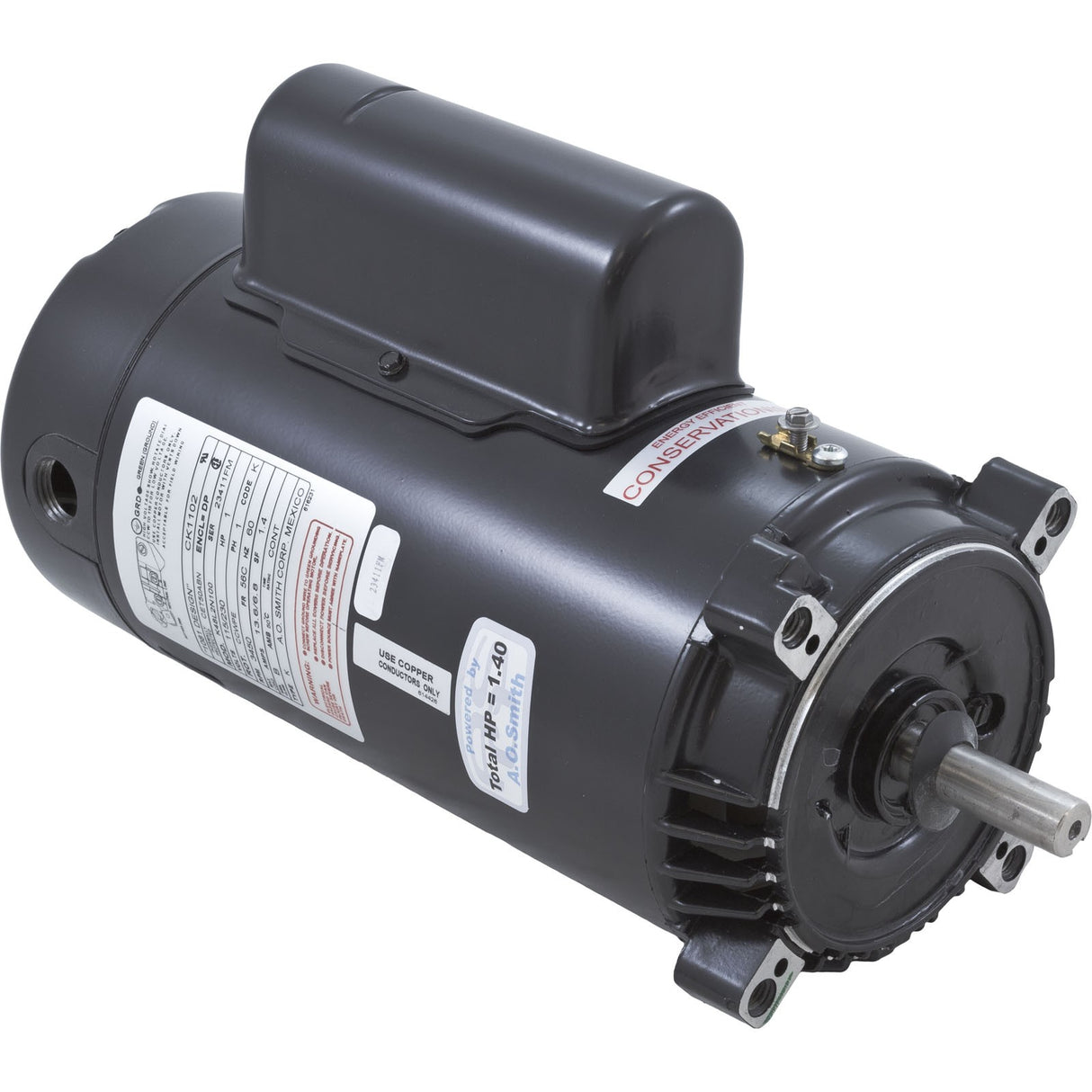 Motor, Century, 1.0hp, 115v/230v, 1-Spd, 56Cfr, C-Face Key : CK1102
