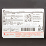 Motor, Century, 1.0hp, 115/230v, 1-Spd, 56YFr, SQFL, Uprate : B2853V1