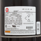 Motor, Nidec/US Motor, 1.0hp, 115v, 1-Spd, 48Y Frame : EZBN25