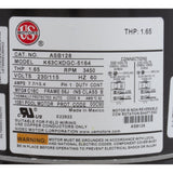 Motor, US Motor, 1.0 Horsepower, Threaded, Fullrate, 115/230 : ASB128
