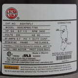 Motor, US Motor, 0.75 Horsepower, ThruBolt, 1-Speed, 230v, 5.7A : AGH75FL1