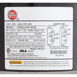 Motor, US Motor, 1.0 Horsepower, ThruBolt, 2-Speed, 115v, 48Y : AGL10FL2S