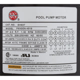 Motor, Nidec/USMtr, 2.0hp, 208-230/460v, 1-Spd, 56Yfr, SQFL, Full : EH637