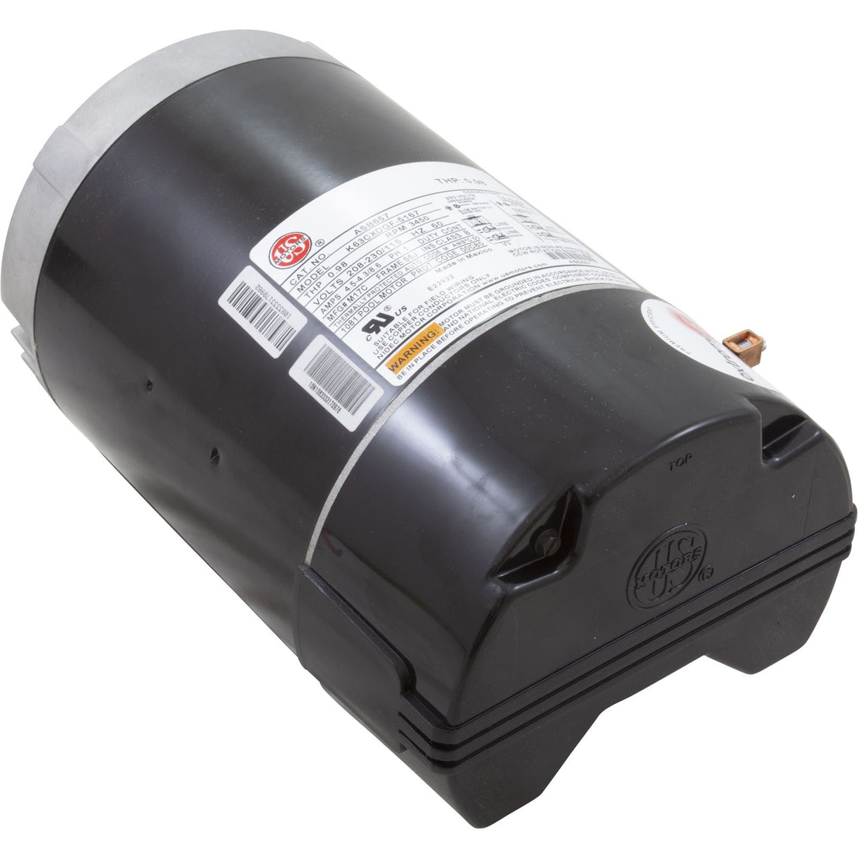 Motor, Nidec/USMtr, 0.5hp, 115/230v, 1Spd, 56Jfr, CFace, Thd, Full : ASB657