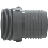 Barb Adapter, Lasco, 2" Male Pipe Thread x 2" Barb, PVC : 1436-020