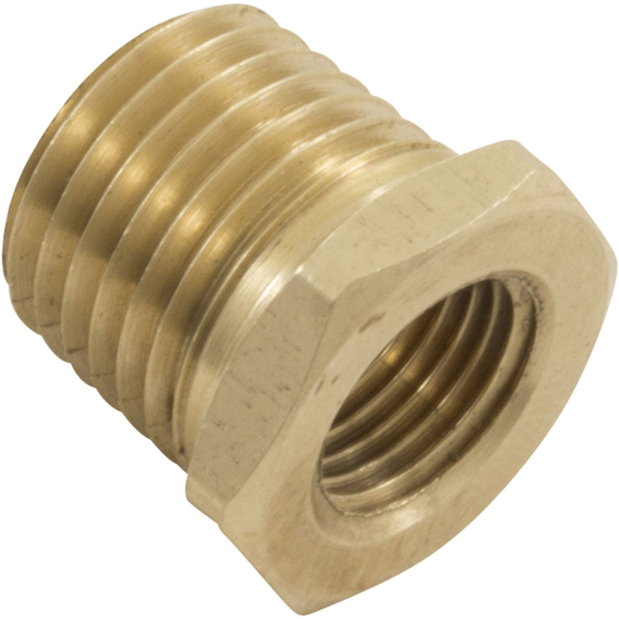 Reducer Bushing, 1/4"mpt x 1/8"fpt, Brass : 6AYW5