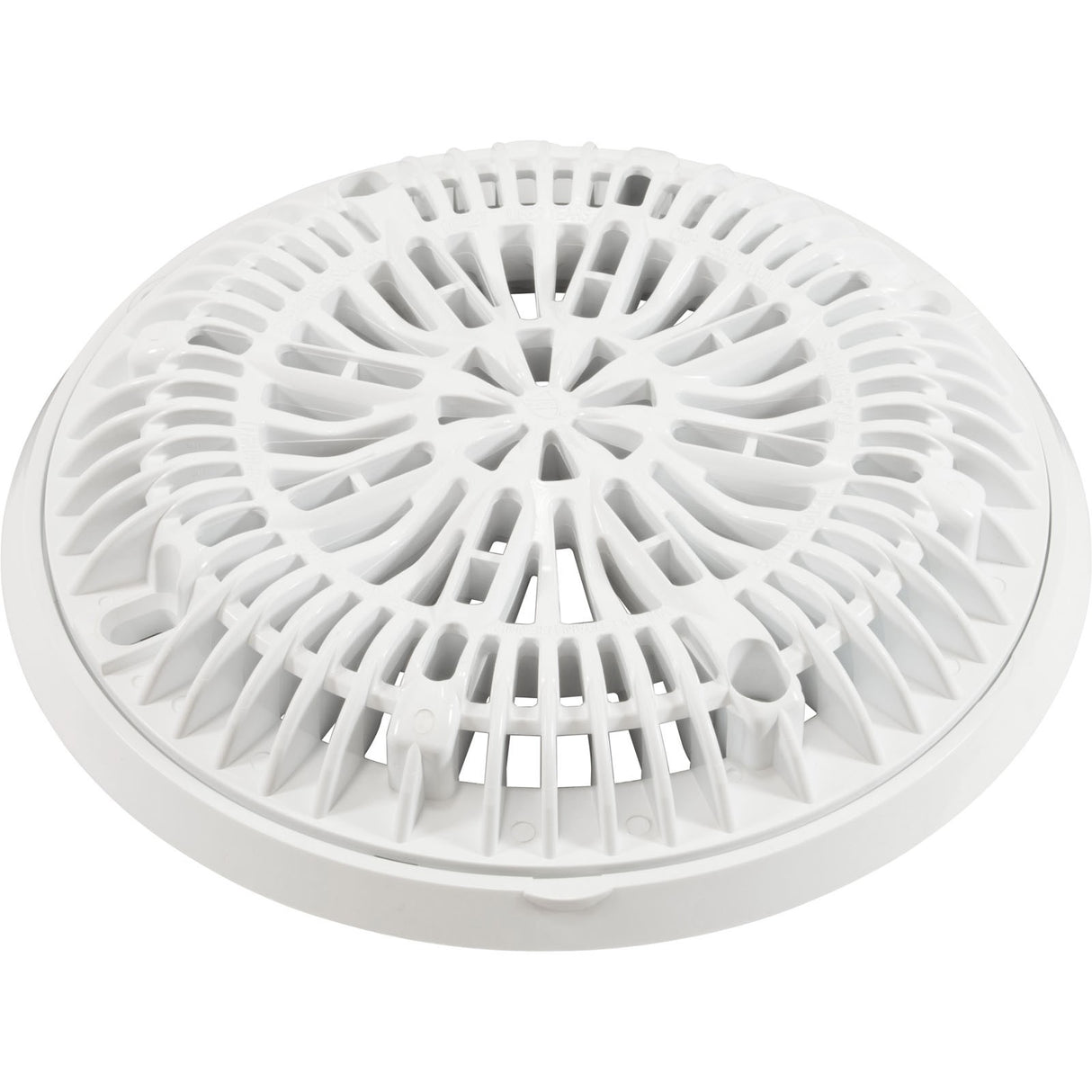 Gunite Main Drain Frame, Galaxy Lid (Av) , White : 25531-000-000