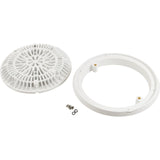 Gunite Main Drain Frame, Galaxy Lid (Av) , White : 25531-000-000
